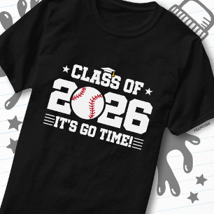 T-shirt Diplômé de la promotion 2026 Baseball C'est parti
