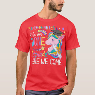T-shirt Diplômé de maternelle Licorne mignonne Promotion d