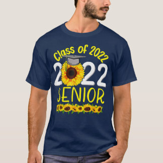 T-shirt Diplôme De tournesol Senior 22E Classe De 2022 Gra