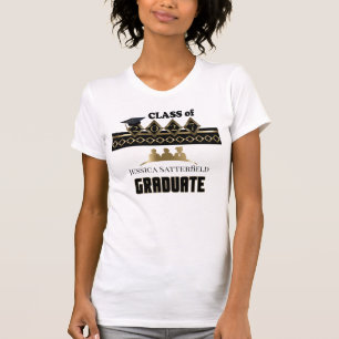 T-shirt Diplômé - do-it-yourself année et nom - Blanc