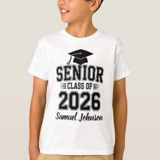 T-shirt Diplômé(e) de la Promotion 2026 avec Nom Personnal