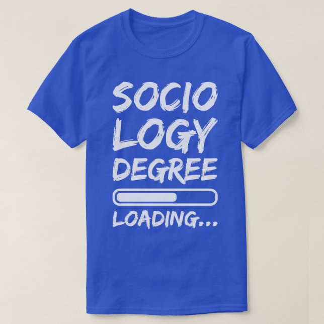 T-shirt Diplôme en sociologie Chargement (Design devant)