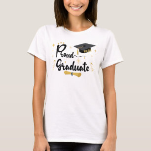 T-shirt Diplômé fier   Graduation de la famille de texte n