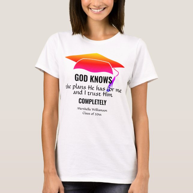 T-shirt DIPLÔME Personnalisé Christian DIEU CONNAÎT LES PL (Devant)