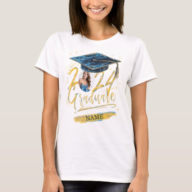 T-shirt Diplôme photo personnalisé personnalisé personnali (Devant)