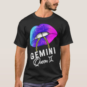 T-shirt Diplômé Purple Blue Gemini Queen mai ou juin Wom