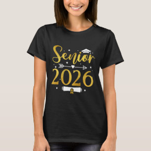 T-shirt Diplômé senior 2026 Promotion 2026 Diplômé Femme