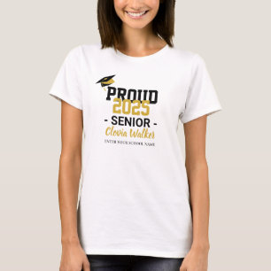 T-shirt Diplôme supérieur customisé et fier de l'école