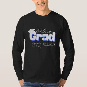 T-shirt Diplômé universitaire Estimé. 2025 Diplômé univers