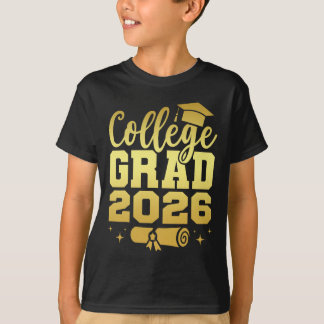 T-shirt Diplômé universitaire promotion 2026 diplômé fin d