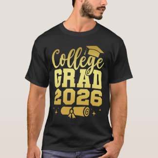 T-shirt Diplômé universitaire promotion 2026 diplômé finis