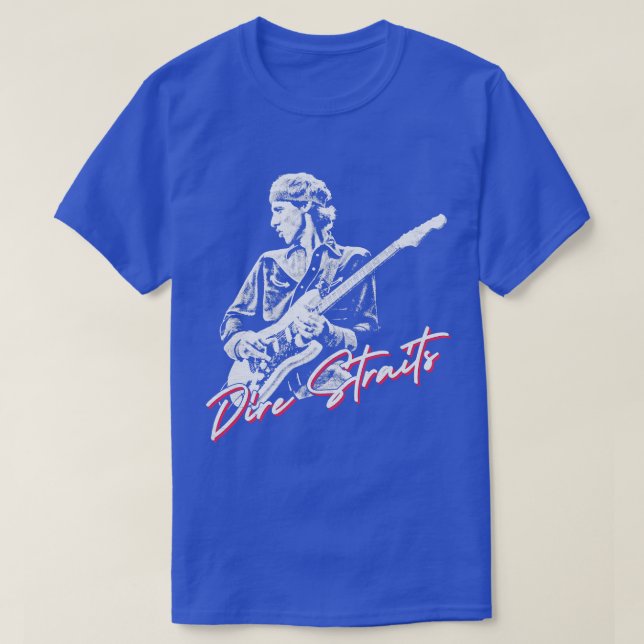 T-shirt Dire Détroits Retro Style Faded Design (Design devant)