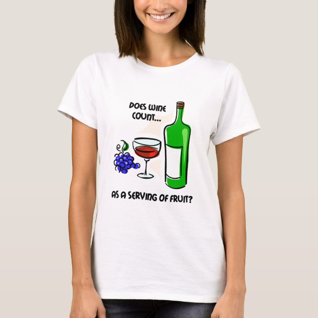 T-shirt Dire drôle d'humour de vin (Devant)