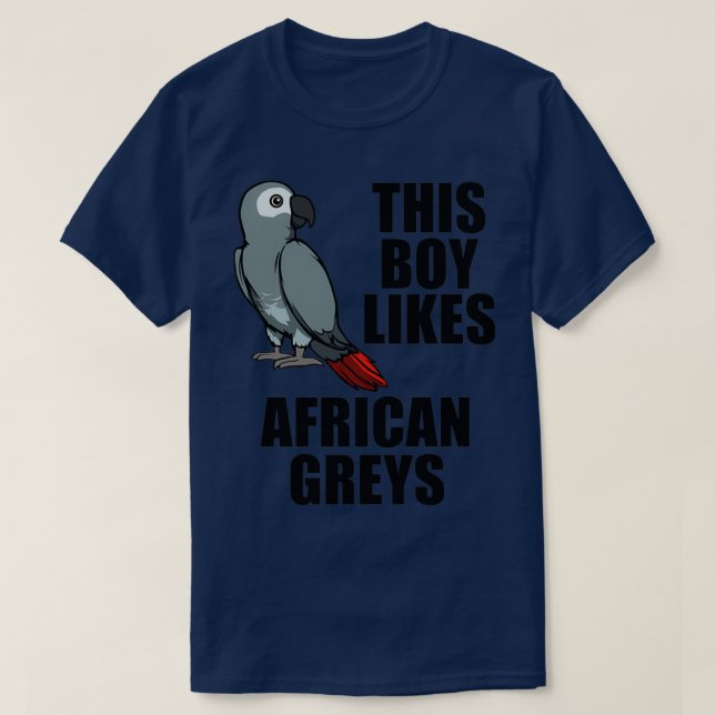 T-shirt Dire Drôle Que Ce Garçon Aime Les Gris Africains (Design devant)