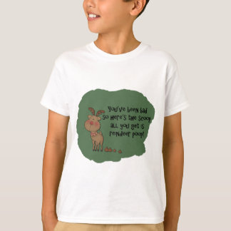 T-shirt Dire drôle vilain de cadeau de dunette de renne de