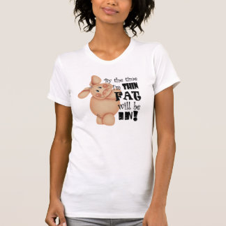 T-shirt Dire mignon de régime du porc des femmes
