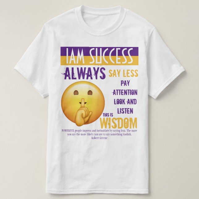 T-SHIRT DIRE MOINS (Design devant)