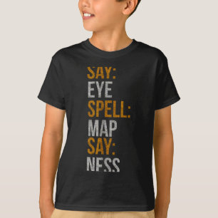 T-shirt Dire_œil _ Épeler_carte _ Dire_ness Vintage