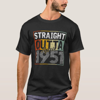 T-shirt Direct Outta Avril 1951 Hommes Femmes Vintage 71E