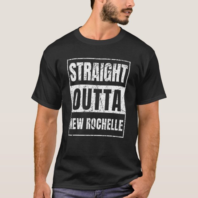 T-shirt Direct Outta New Rochelle New York State (Devant)