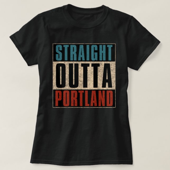 T-shirt Directement à l'extérieur de Portland Oregon OR (Design devant)