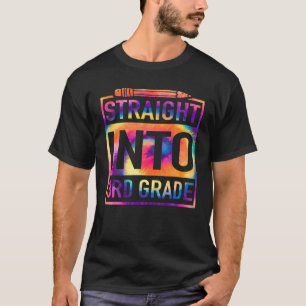 T-shirt Directement En 3E Grade Tie Dye Enseignant Retour 