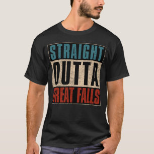 T-shirt Directement en direction de Great Falls Montana MT