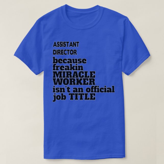 T-shirt Directeur adjoint Cadeau (Design devant)