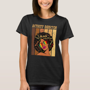 T-shirt Directeur d'activité Afro-Africain-Américain Black