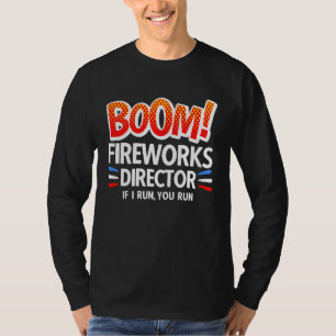 T-shirt Directeur de Feu d'Artifice du 4 Juillet Boom Squa