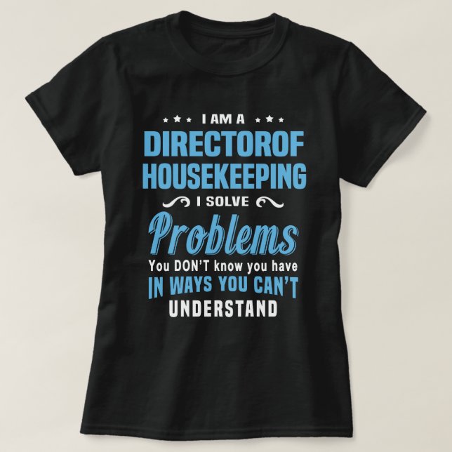T-shirt Directeur de l'entretien ménager (Design devant)