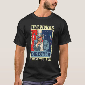 T-shirt Directeur des feux d'artifice Oncle Sam Retro I Ru