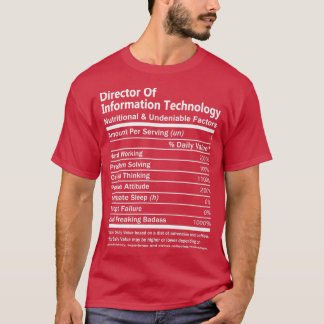 T-shirt Directeur des technologies de l'information T Shir