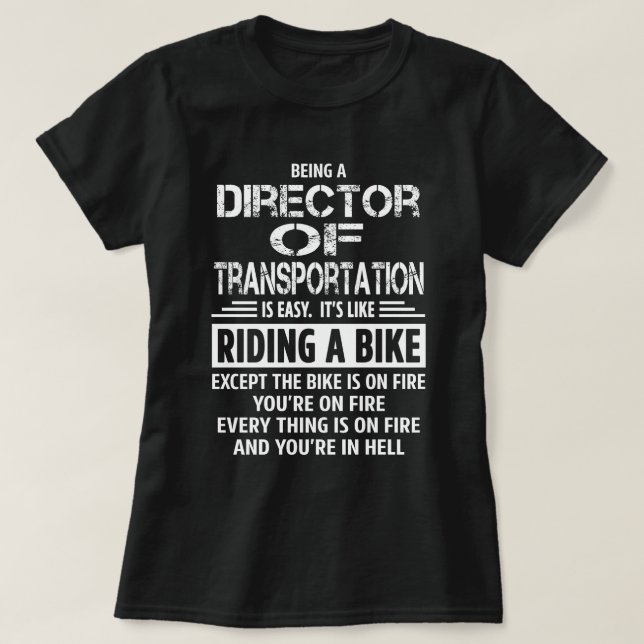 T-shirt Directeur des transports (Design devant)