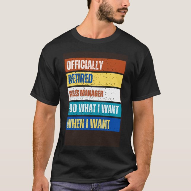 T-shirt Directeur des ventes à la retraite Ventes à la ret (Devant)