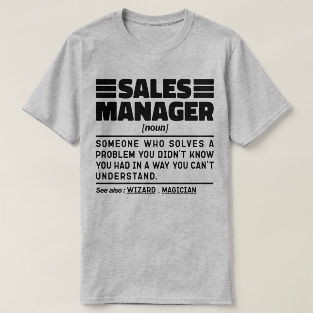 T-shirt Directeur des ventes Noun Magasin Accompagnateur P (Design devant)