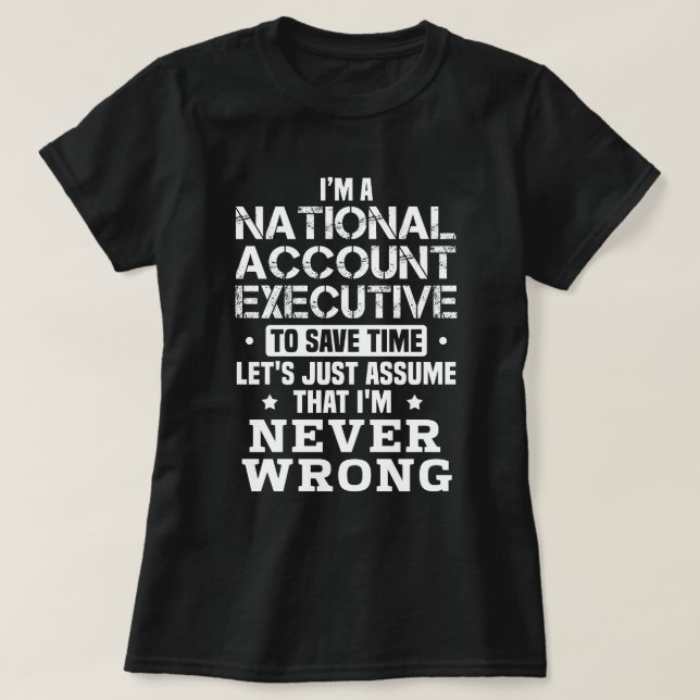 T-shirt Directeur du compte national (Design devant)