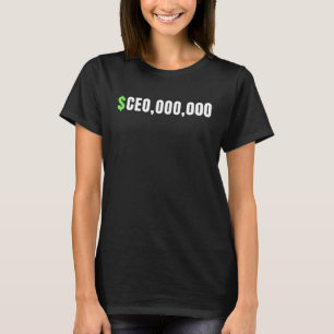 T-shirt Directeur Général Millionnaire 000 000 Entrepreneu