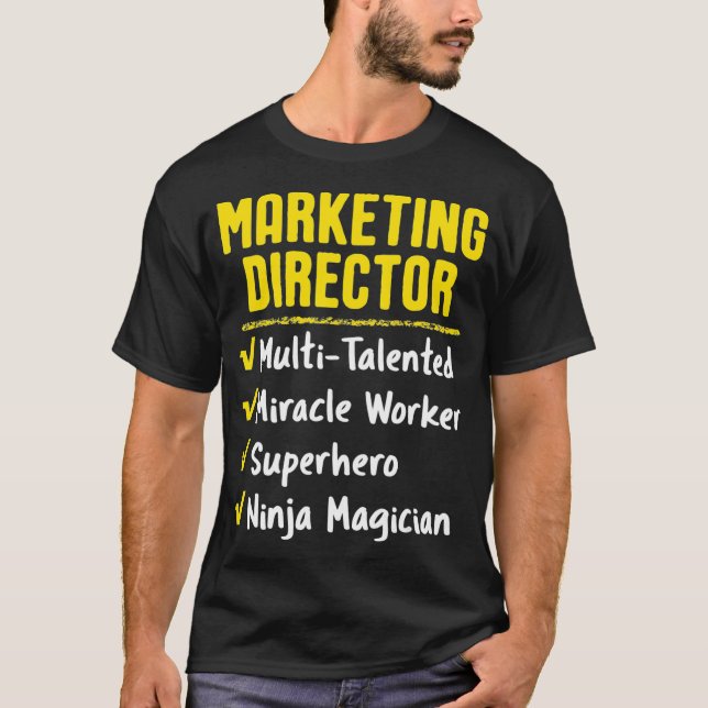 T-shirt Directeur Marketing Miracle Worker Superhero Ninja (Devant)