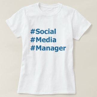 T-shirt Directeur social Hashtags de médias