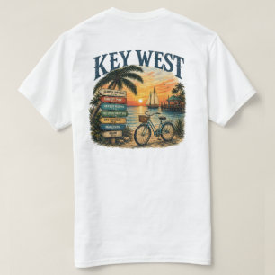 T-shirt Directions de vélo de voilier de Key West