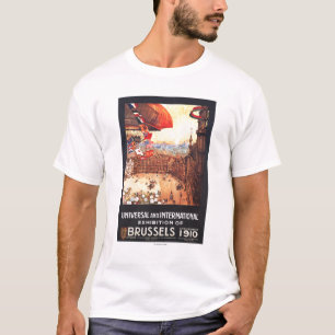 T-shirt Dirigeable de Lebaudy avec des drapeaux du monde à