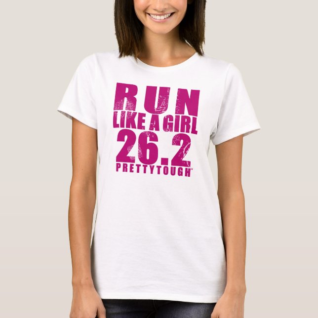 T-shirt Diriger Lke a Girl 26.2 Assez dur (Devant)