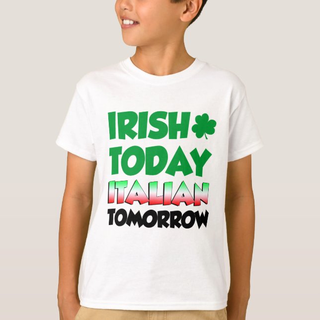 T-shirt D'Irlandais Italien aujourd'hui demain (Devant)