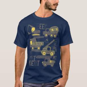 T-shirt Dirt Alert Excavator Driver Backhoe Construction T