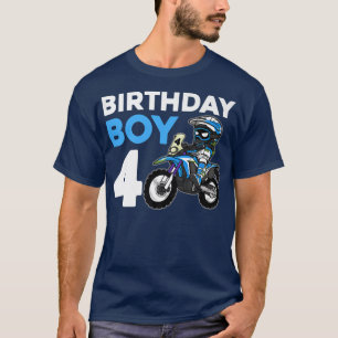 T-shirt Dirt Bike Anniversaire Fête Motocross 4e cadeau 4