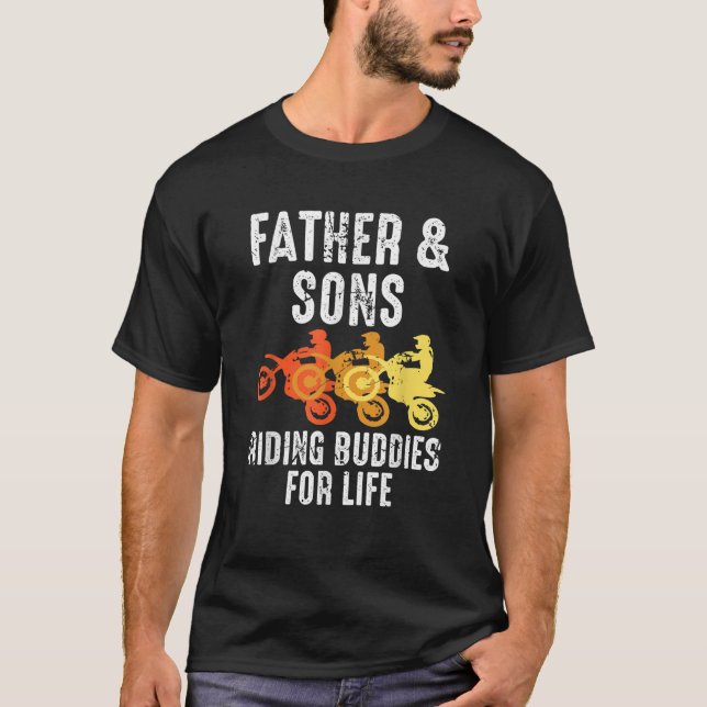 T-shirt Dirt Bike Père et Fils équitation Buddies pour la  (Devant)