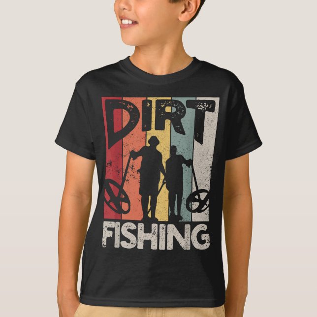 T-shirt Dirt Fishing - Funny Beach Treasure Détection Meta (Devant)