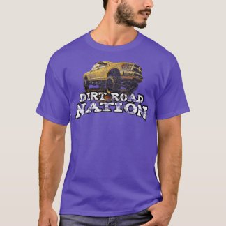 T-shirt Dirt Road Nation Chariot à col roux Camion démonté