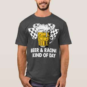 T-shirt Dirt Track Racing Bière et Racing Type De Jour